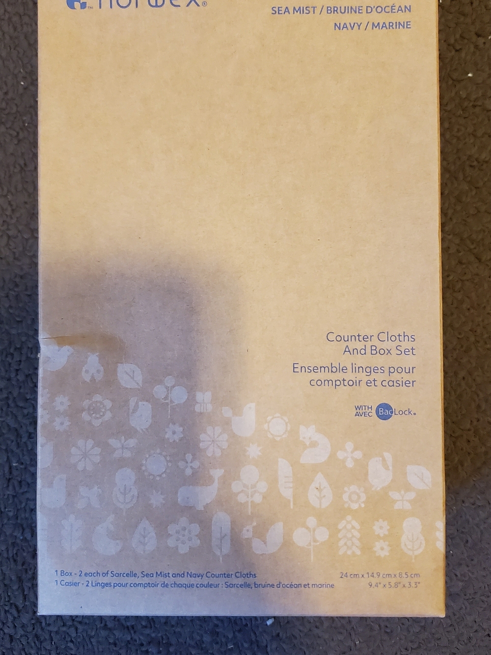 Norwex Counter Cloths Box Set - Navy & Sea Mist